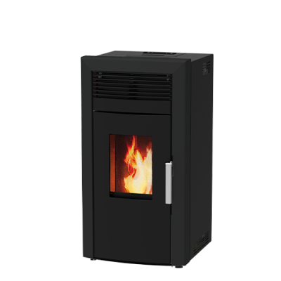 Пелетна камина с водна риза Alfa Plam Commo 15 Black, 15kW - Alfa-Plam