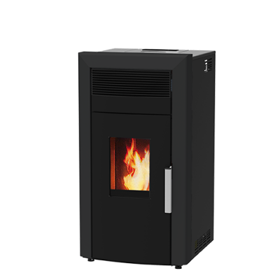 Пелетна камина с водна риза Alfa Plam Commo 12 Black, 12kW - Пелетни камини