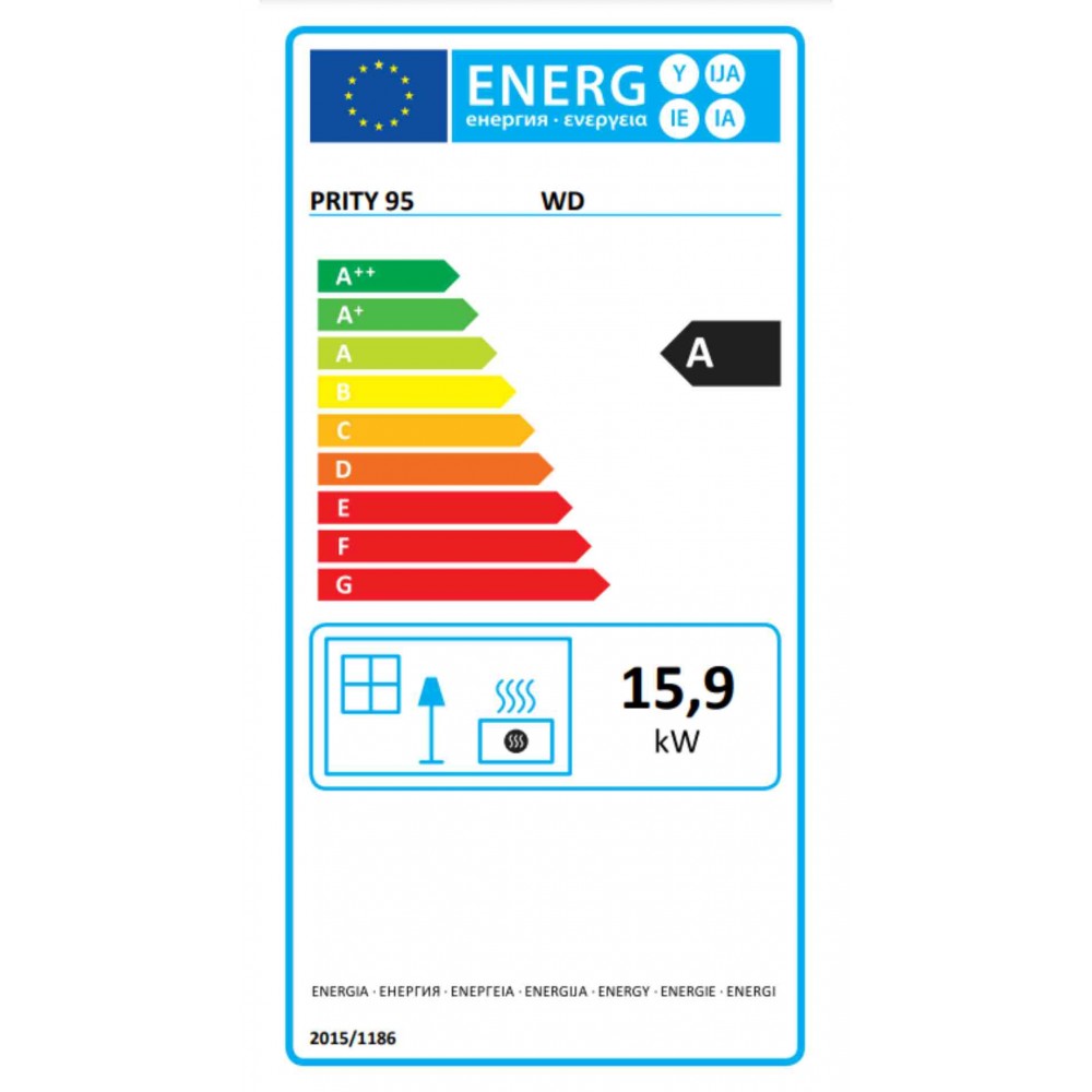 Камина на дърва Прити WD, 15.9kW | Сухи камини | Камини на дърва |