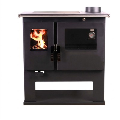 Готварска печка на дърва Verso CS Inox с иноксова фурна, Дясна, 7.7kW - Камини Версо