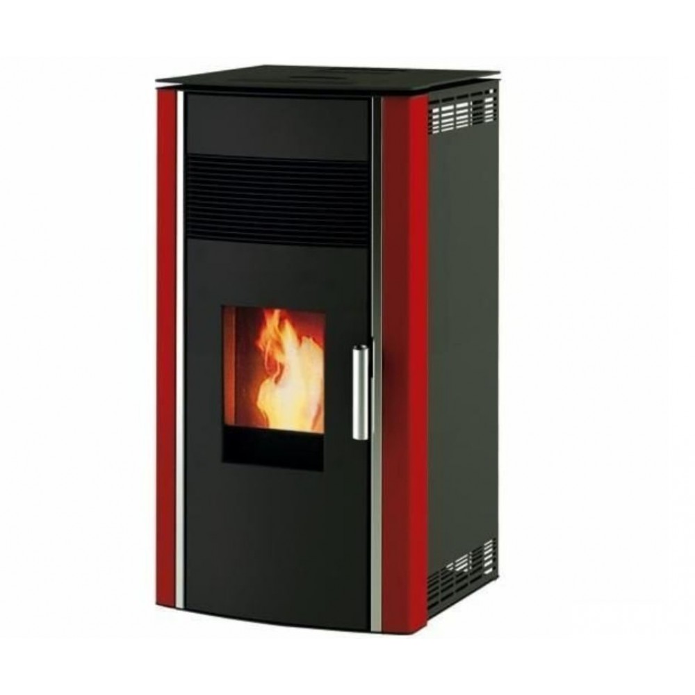 Пелетна камина  Alfa Plam Luca, Червена, 8kW