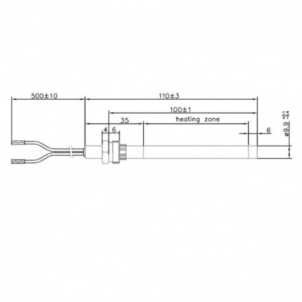 Запалка / Нагревател за пелетна камина Ungaro и др., Дължина 110mm, 190W | Запалки / Нагреватели за пелетни камини | Резервни части за пелетни камини |