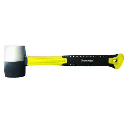 Гумен чук с дръжка от фибростъкло бял/черен TopMaster 450g  - Ръчни инструменти