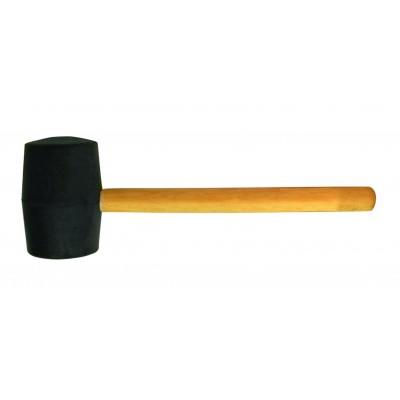 Чук гумен с обла дървена дръжка 900g черен BS - Basic