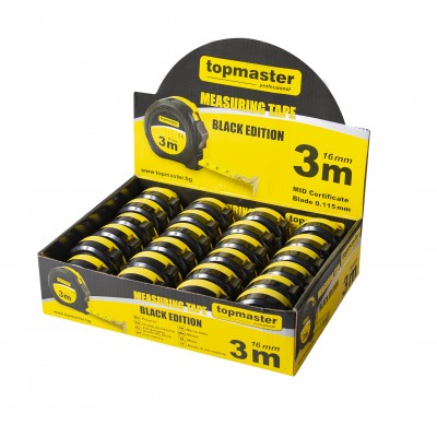 Ролетка Black edition TopMaster 3m x 16mm - Ролетки