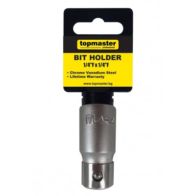 Адаптер за битове TopMaster 1/4" x 1/4"F, 23mm - Тресчотки и адаптери