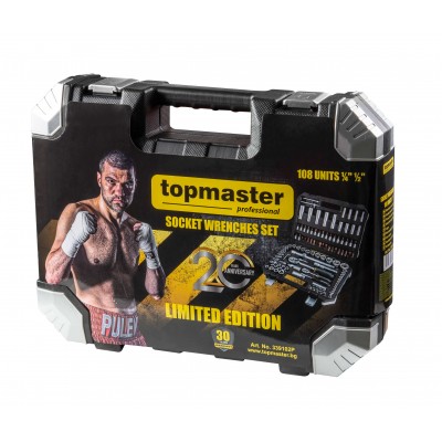 Комплект инструменти TopMaster LIMITED EDITION 1/4" и 1/2", 108 части - Колички и комплекти инструменти