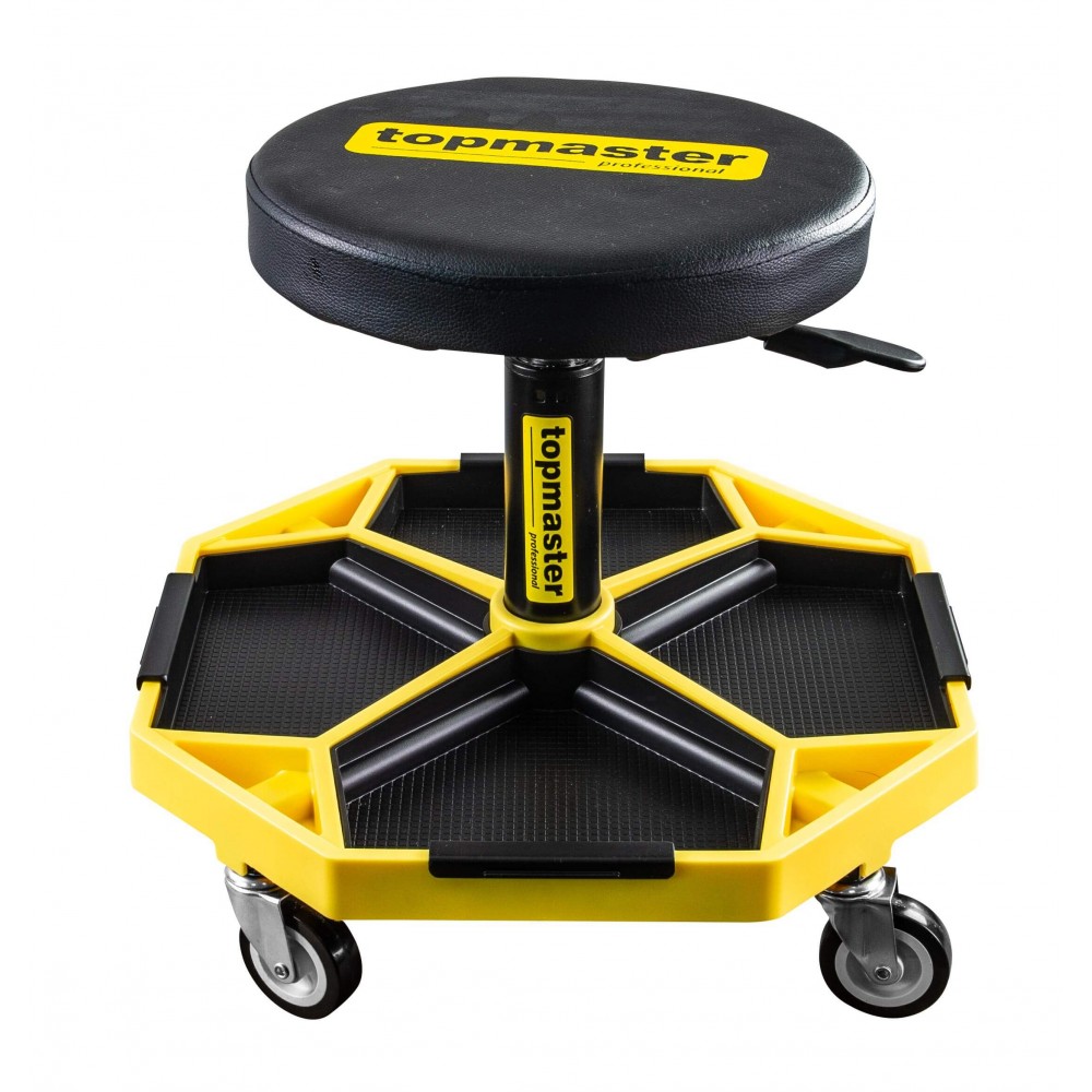 Автомонтьорски Работен стол на колела с органайзер TopMaster, 400-540 мм, до 136 кг | Аксесоари и консумативи за автосервизно оборудване | Автосервизно оборудване |