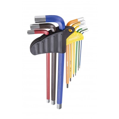 Комплект цветни шестограми TopMaster, 1.5 -10 мм, 9 броя - Шестограмни ключове