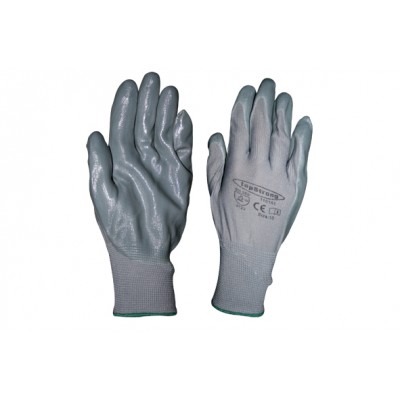 Ръкавици сивo трико / сив нитрил TS - Ръкавици
