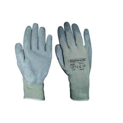 Ръкавици сиво трико / сив латекс ЕКО TS - Ръкавици