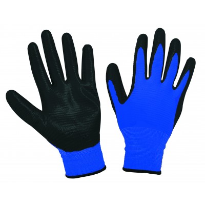 Ръкавици синьо трико / черен нитрил TS - Top Strong