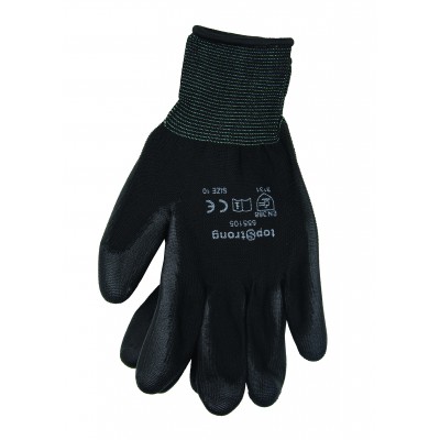 Ръкавици топени в полиуретан-черни р-р 10 TS - Ръкавици