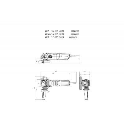 Ъглошлайф 125mm 1550W METABO WEVA 15-125 Quick - Сравняване на продукти