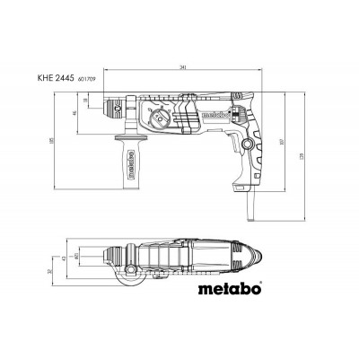 Перфоратор METABO KHE 2445 KOMBI, 800W 24mm - Перфоратори