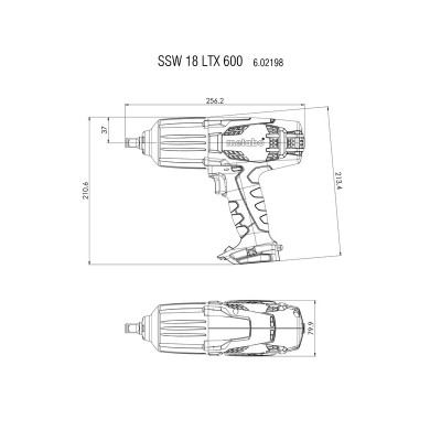Акумулаторен ударен гайковерт METABO SSW 18 LTX 600 2x5.2Ah - Гайковерти и Акумулаторни тресчотки