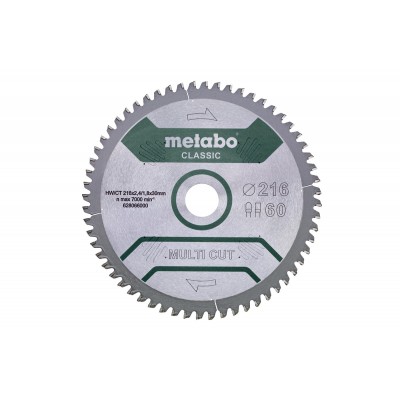 Диск за циркуляр METABO 216 x 2.4 x 30mm 60 FZ/TZ 5° neg - Сравняване на продукти