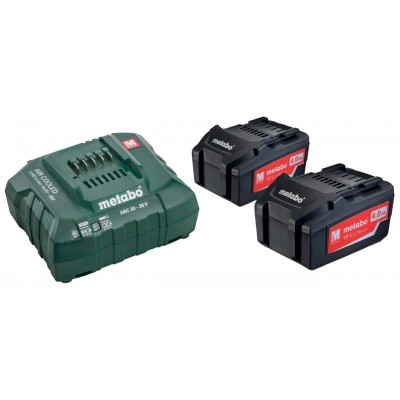 Базов комплект акумулатори METABO 18V ASC 30-36 + 2x4.0Ah LiPower - Батерии