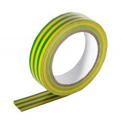 Изолирбанд 18mm х 20m жълто зелен MK - Крепежни и изолационни материали