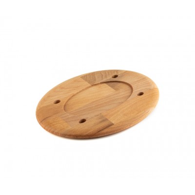 Дървена подложка за овална чиния Hosse HSOISK1728, 17х28см - Дървена подложка