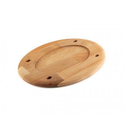 Дървена подложка за овална чиния Hosse HSOISK2533, 25х33см - Дървена подложка