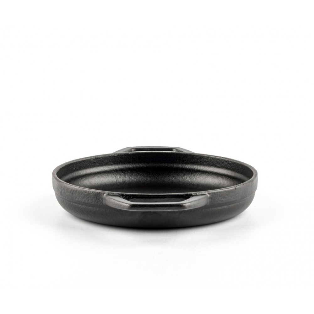 Емайлиран Чугунен Тиган с Две Дръжки Hosse, Black Onyx, Ф16см | Плосък Чугунен Тиган | Чугунен тиган |