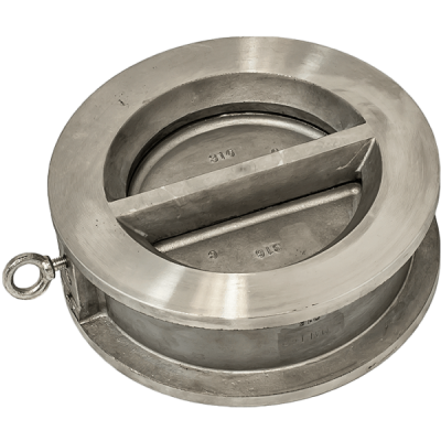 Двудискова възвратна клапа PN16 неръждаема стомана - 0080395 - Промишлена арматура, стоманени фитинги и фланци
