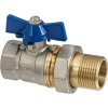 Сферичен кран МЖ Т-дръжка с холендър Hydro - месинг - 0470087 - Размер (inch): 1"