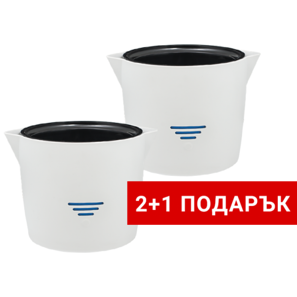 Саксия с кашпа и напоителна система Hydro Pot WiFI 2+1 ПОДАРЪК - 05800051 |  |  |