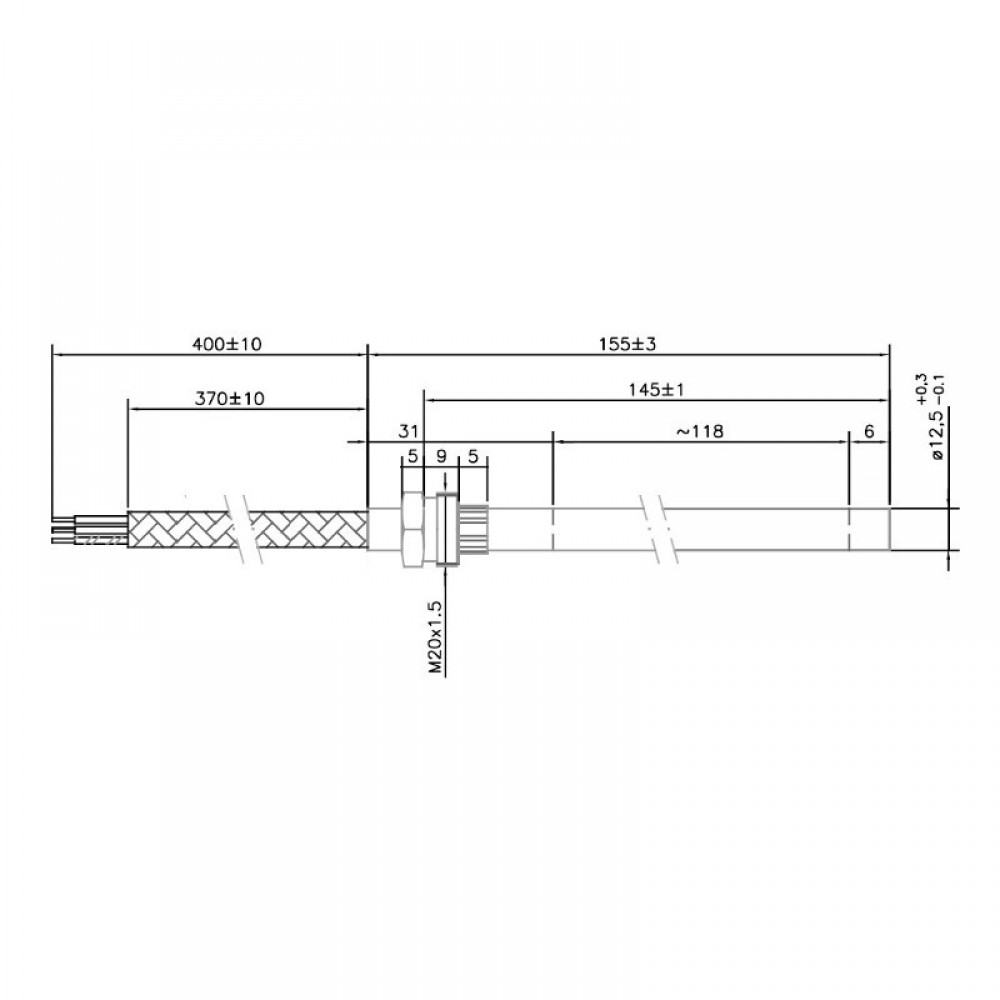 Запалка / Нагревател за пелетна камина Palazzetti, RED и др., Дължина 155mm, 300W | Запалки / Нагреватели за пелетни камини | Резервни части за пелетни камини |