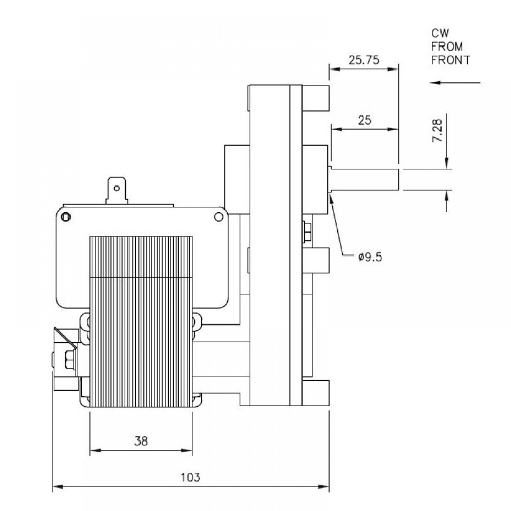 Мотор редуктор Mellor FB1199 5.3 RPM за пелетна камина Lafat, Artel, Alfa-Plam, Ferroli, Mareli Systems, Ideal Clima, Still Green, Atritube и др. | Мотор-Редуктори за пелетни камини | Резервни части за пелетни камини |