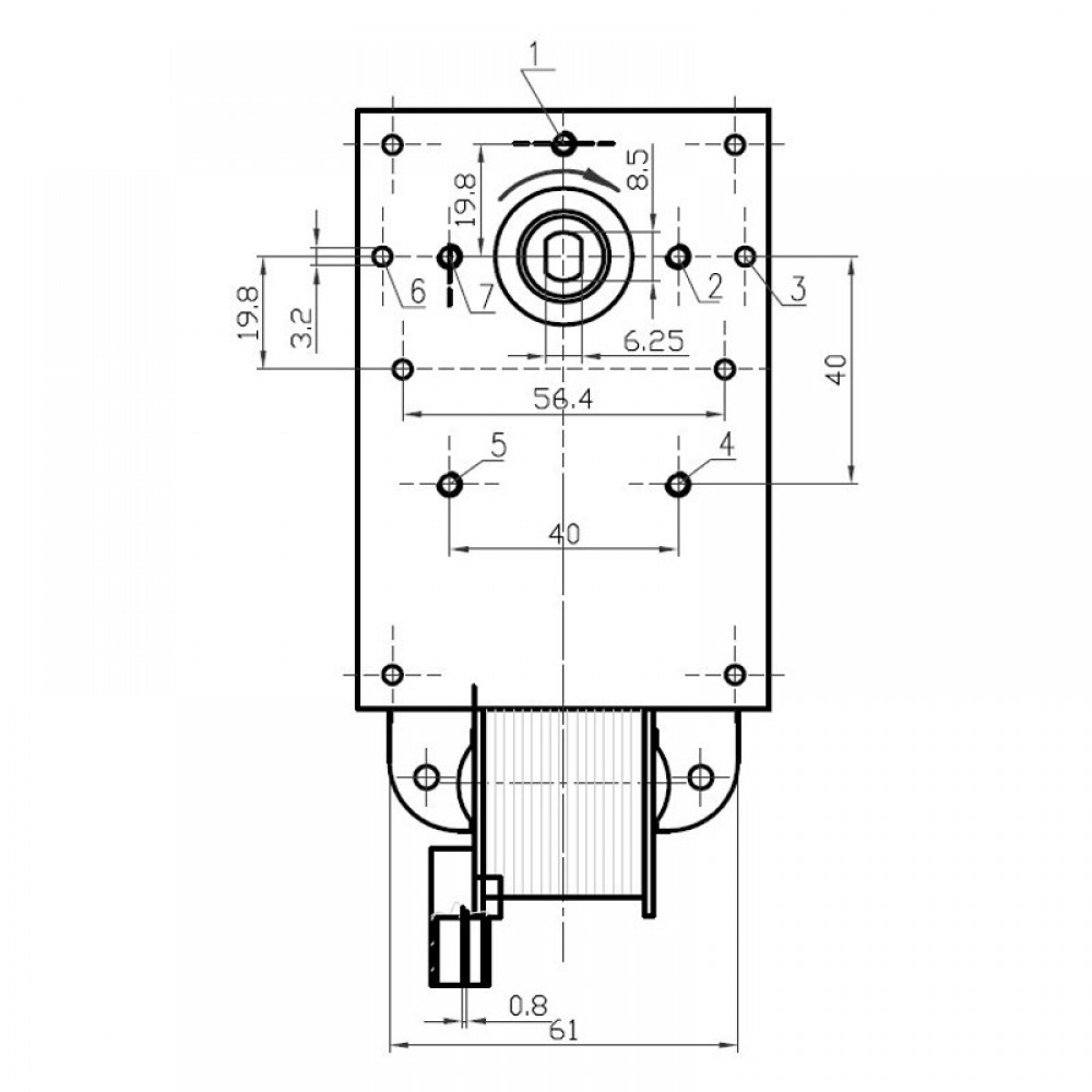 KENTA K9177358 мотор-редуктор вал 8.5 hollowmm 8.5 rpm 16 Nm (14702075) | Мотор-Редуктори за пелетни камини | Резервни части за пелетни камини |