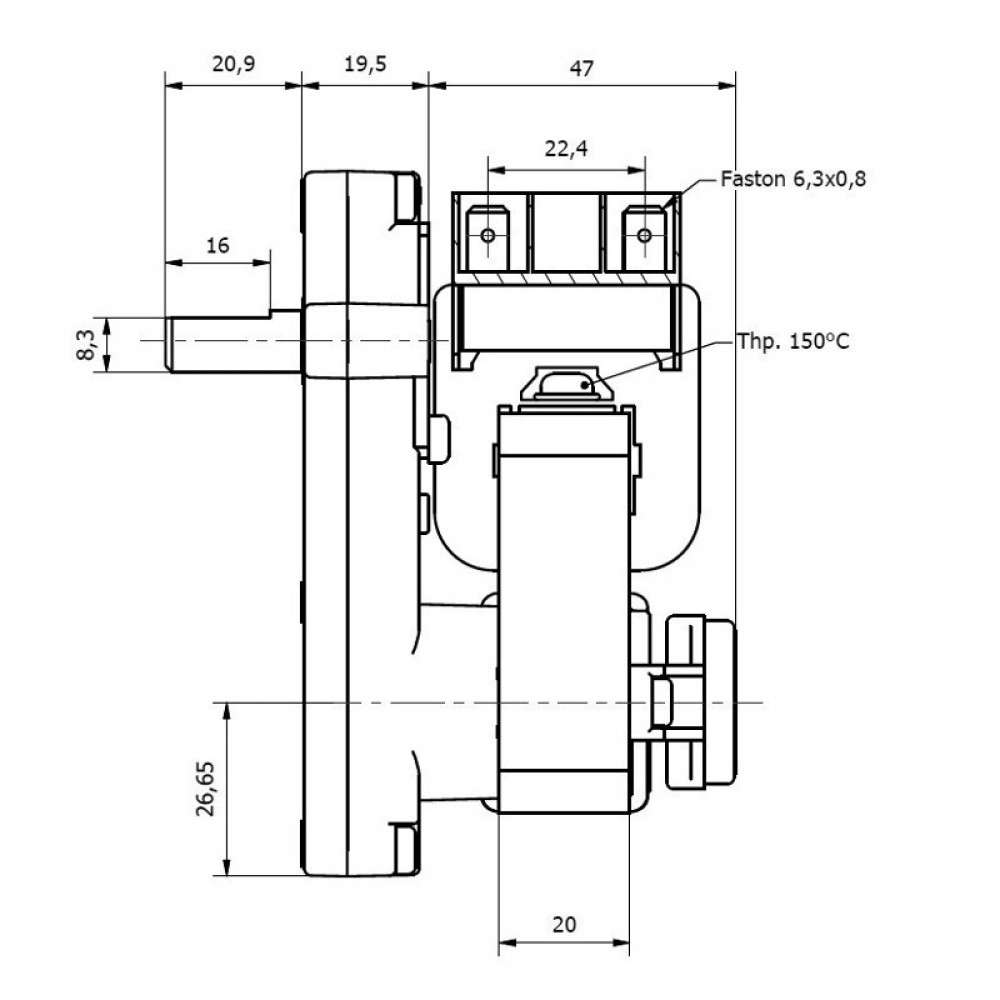 Мотор редуктор Kenta K9113089 2 RPM за пелетна камина Ungaro, Stufe a pellet Italia и др. | Мотор-Редуктори за пелетни камини | Резервни части за пелетни камини |
