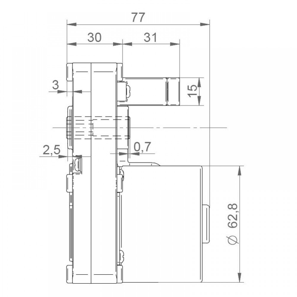 Мотор редуктор с кух вал IPC GMF210H801 1 RPM за пелетна камина Palazzetti, Royal и др. | Мотор-Редуктори за пелетни камини | Резервни части за пелетни камини |