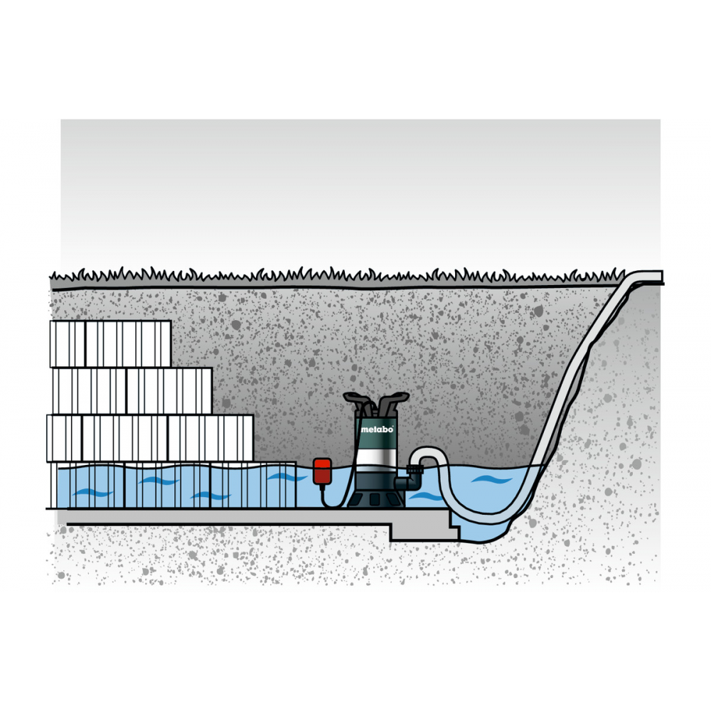 Дренажна помпа 450W 7500l/h METABO PS 7500 S, за чиста и мръсна вода | Потопяеми водни помпи | Водни помпи |