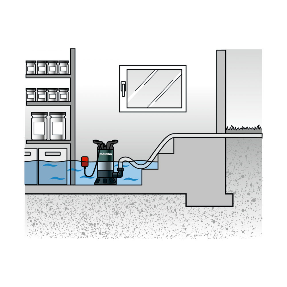 Дренажна помпа с поплавък 1100W 19000l/h METABO PS 18000 SN, за чиста и мръсна вода | Потопяеми водни помпи Дренажна помпа с поплавък 1100W 19000l/h METABO PS 18000 SN, за чиста и мръсна вода | Потопяеми водни помпи | Водни помпи |