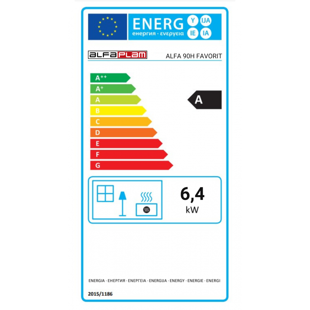 Готварска печка на дърва Alfa Plam Alfa 90 H Favorit Brown Right, 6.4kW | Готварски печки на дърва |  |