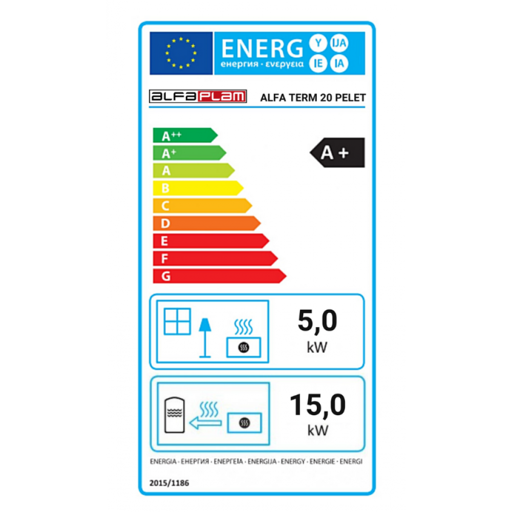 Готварска печка на пелети Alfa Plam Alfa Term 20 Anthracite, 20kW | Готварски печки на пелети |  |