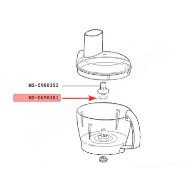 Уплътнение за купа на кухненски робот MOULINEX | MS-0698381 - Сравняване на продукти