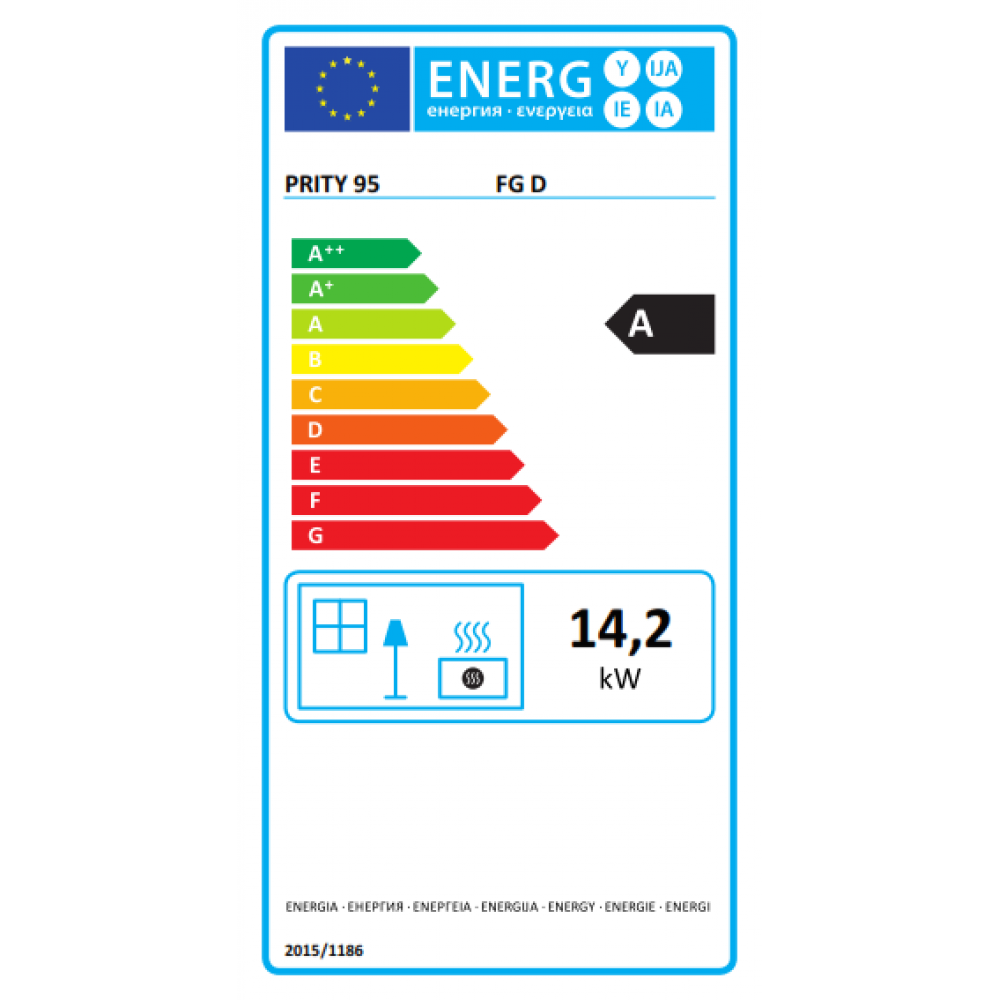 Камина на дърва с фурна Прити FG D EKO, 14.5kW | Печки Камини Прити | Прити |