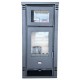 Камина на дърва с фурна Прити K2 GT F черна, 8.1 kW | Сухи камини | Камини на дърва |