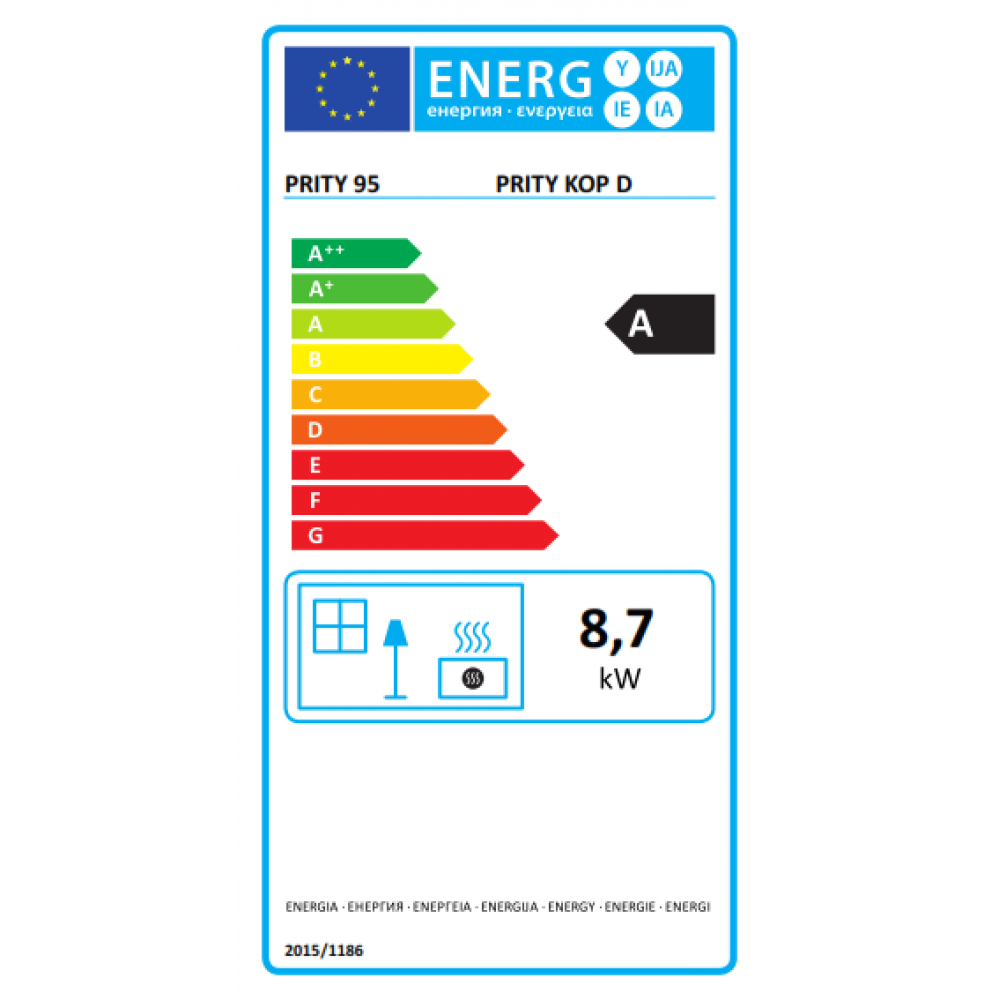 Камина на дърва Прити KOP D, 8.7kW | Печки Камини Прити | Прити |