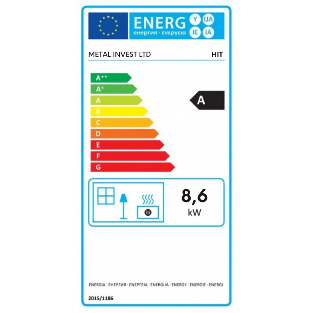 Камина на дърва Металик Хит Чугун с чугунен плот 8.6kW | Сухи камини | Камини на дърва |