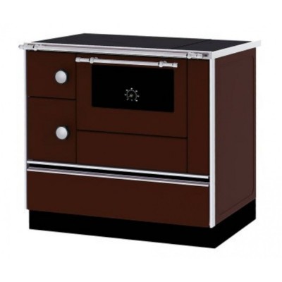 Готварска печка на дърва с водна риза Alfa Plam ALFA 90 HE Thermo, кафява, дясна, 14kW - Сравняване на продукти