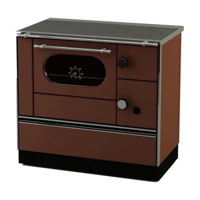 Готварска печка на дърва Alfa Plam Alfa 90 H Favorit Brown Left, 6.4kW - Alfa-Plam