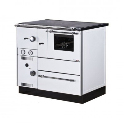 Готварска печка на дърва с водна риза Alfa Plam Alfa Term 27 Бяла, 27.56kW - Alfa-Plam