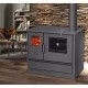 Готварска печка на дърва Balkan Energy 4020 Бял, с чугунен плот, 7.9kW