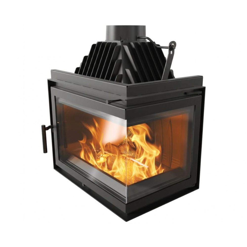 Чугунена камина за вграждане на дърва Kratki Simple L, Дясна, 15kW