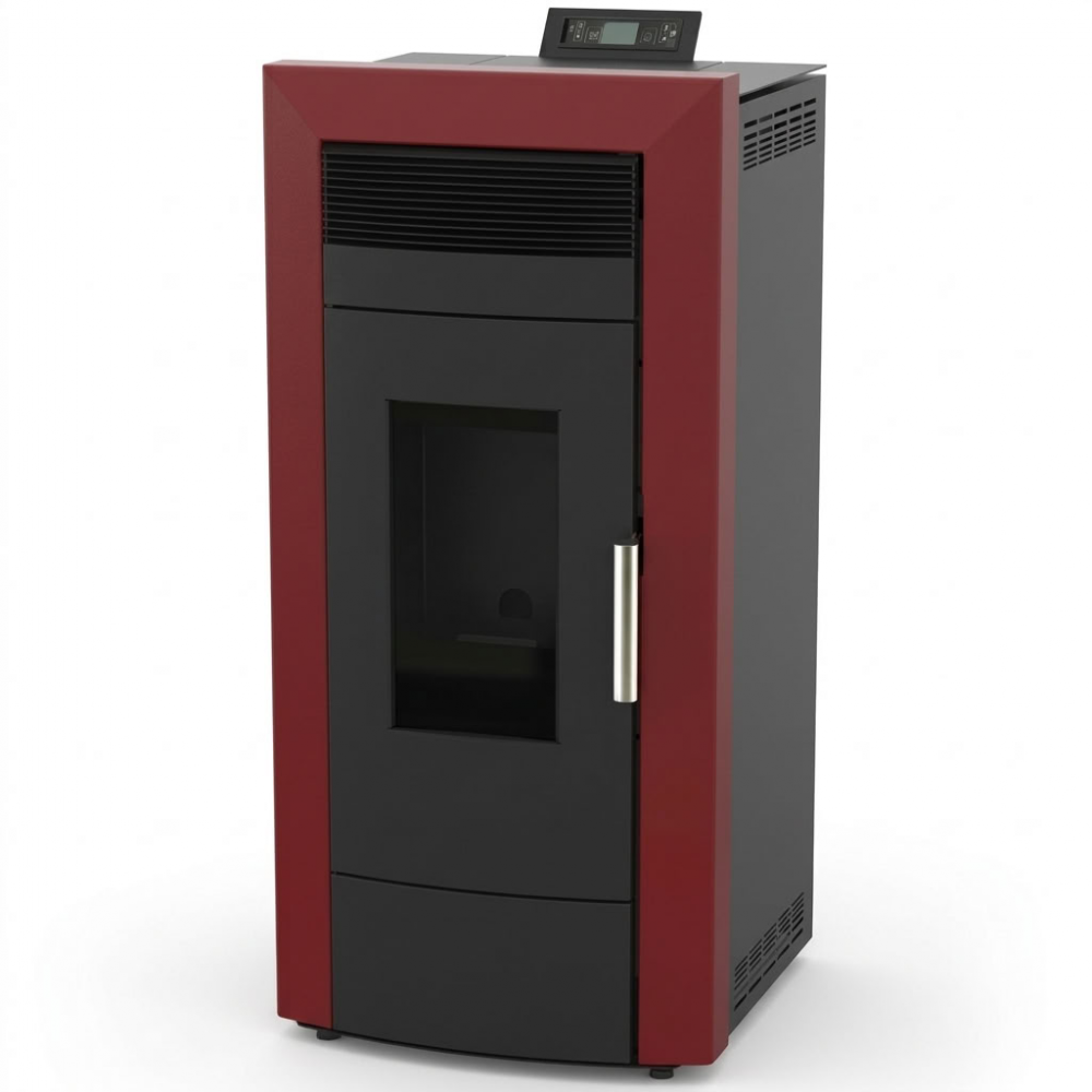 Пелетна камина с водна риза Alfa Plam Commo Bordeaux, 22.5kW | Пелетни камини с водна риза | Пелетни камини |