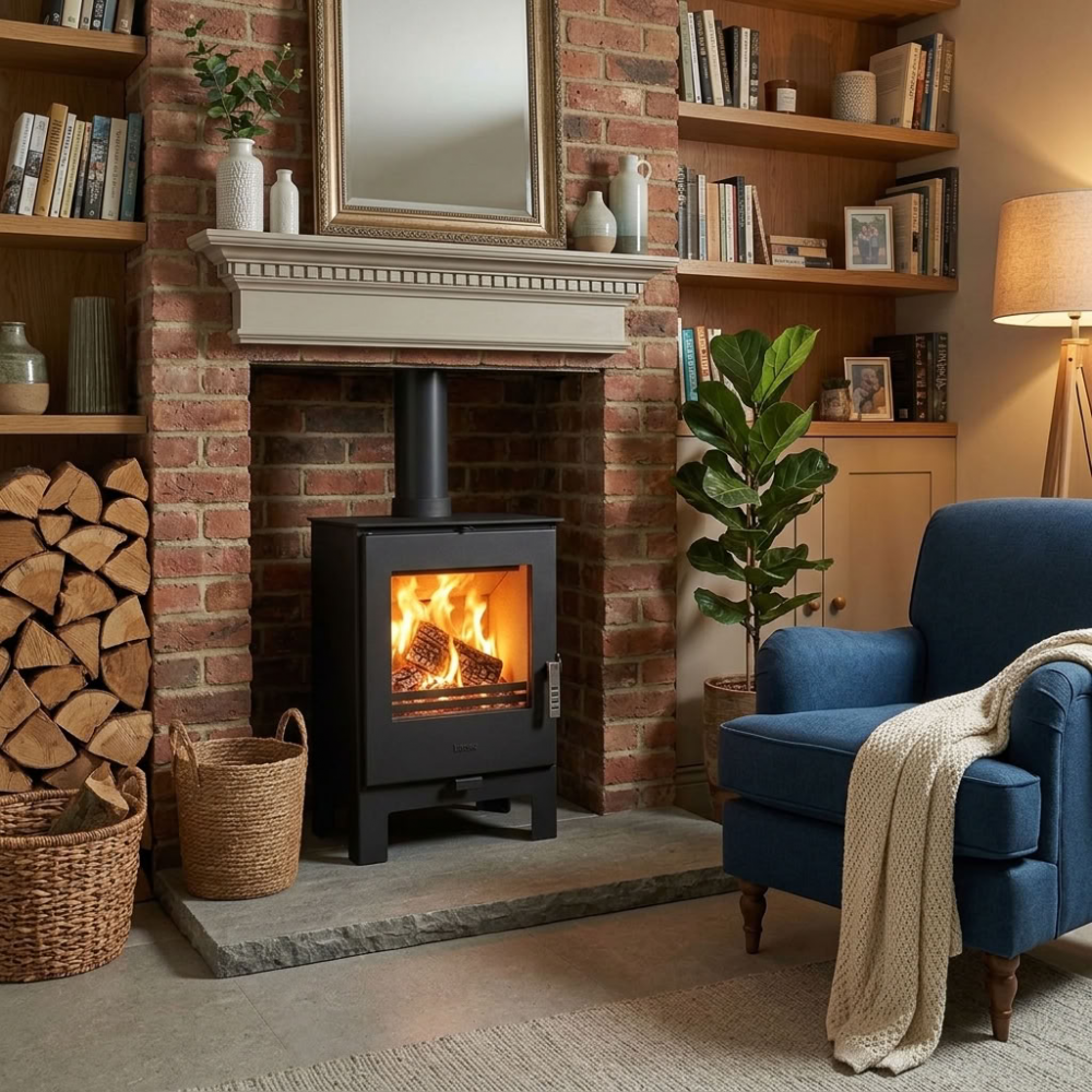Камина на дърва Версо Rheia L, 5 kW | Сухи камини | Камини на дърва |